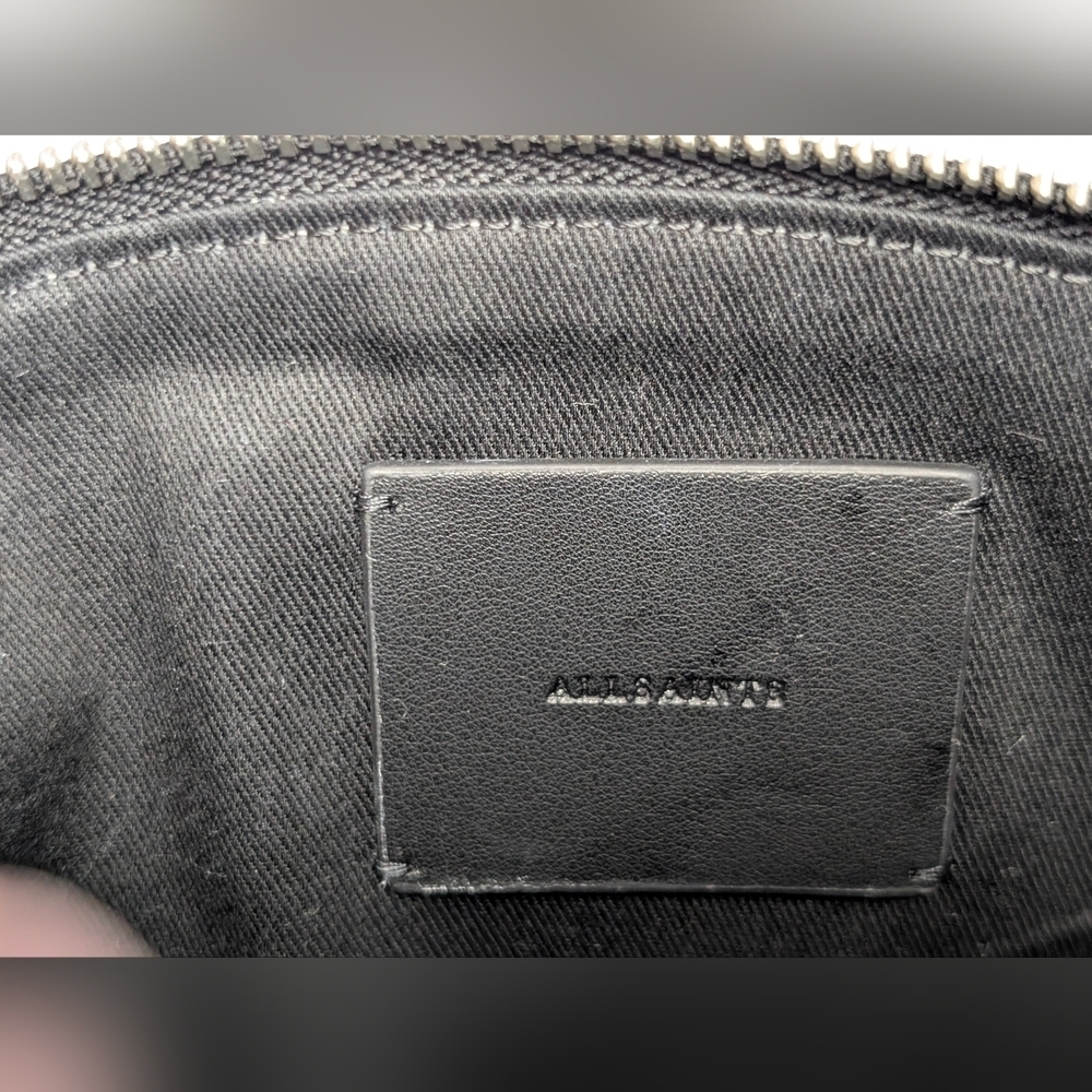 Small White leather AllSaints Anais Pouch Makeup Case - Picture 10 of 14